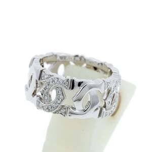 CARTIER Silver Diamond 2C Ring